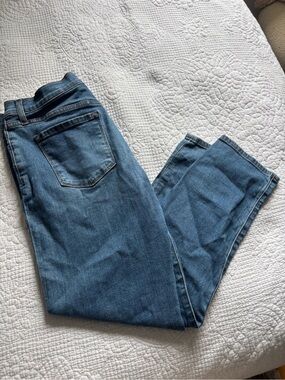 J Brand Medium Blue Denim Jeans with Copper Stitching